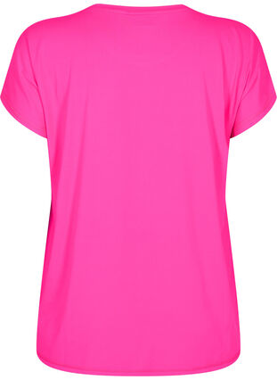 Zizzi Lyhythihainen t-paita treeniin, Neon Pink Glo, Packshot image number 1