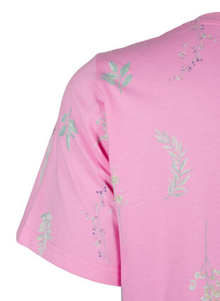 Zizzi Kukkakuvioitu T-paita luomupuuvillaa, Rosebloom W. Flower, Packshot image number 3