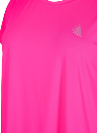 Zizzi Lyhythihainen t-paita treeniin, Neon Pink Glo, Packshot image number 2