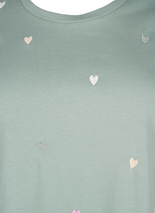 Zizzi Luomupuuvillasta valmistettu T-paita sydämillä, Chinois G. Love Emb., Packshot image number 2