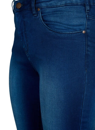 Zizzi Super slim Amy-farkut korkealla vyötäröllä, Blue Denim, Packshot image number 2