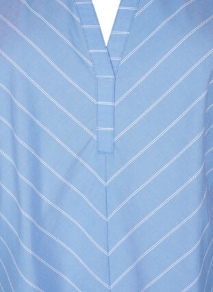 Zizzi Raidallinen mekko luomupuuvillaa, Blue Stripe, Packshot image number 2
