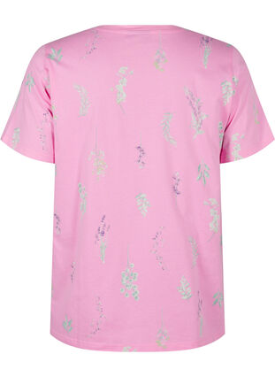 Zizzi Kukkakuvioitu T-paita luomupuuvillaa, Rosebloom W. Flower, Packshot image number 1