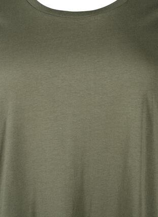 Zizzi Puuvillainen t-paitamekko, Thyme, Packshot image number 2