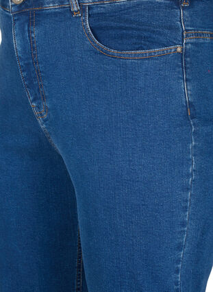 Zizzi Korkeavyötäröiset Gemma -farkut suorilla lahkeilla, Dark blue, Packshot image number 2