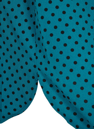 Zizzi Kuvioitu mekko, jossa on kiristysnauha vyötäröllä, Shaded Spruce Dot, Packshot image number 3