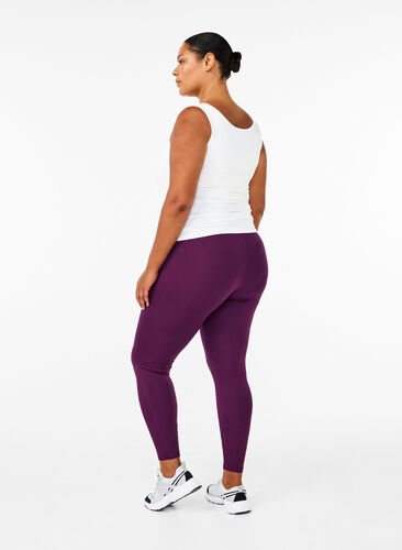 Zizzi Perusleggingssit viskoosista, Potent Purple, Model image number 1