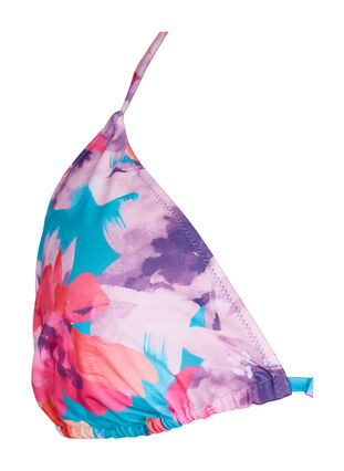 Zizzi Kolmiomallinen bikiniyläosa printillä, Pink Flower, Packshot image number 2