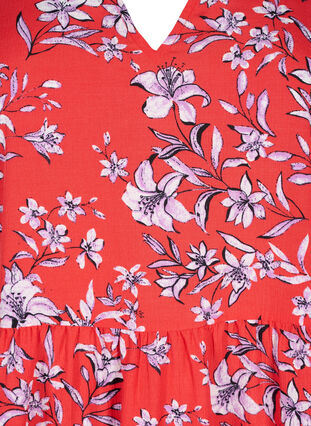 Zizzi FLASH – A-linjainen mekko painatuksella, Poinsettia Flower, Packshot image number 2