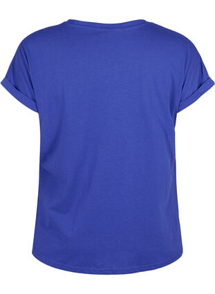 Zizzi Lyhythihainen t-paita puuvillasekoitteesta, Royal Blue, Packshot image number 1