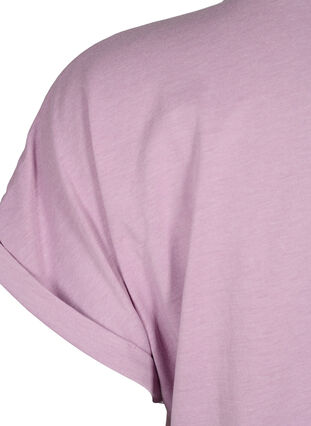Zizzi Lyhythihainen t-paita puuvillasekoitteesta, Lavender Mist, Packshot image number 3