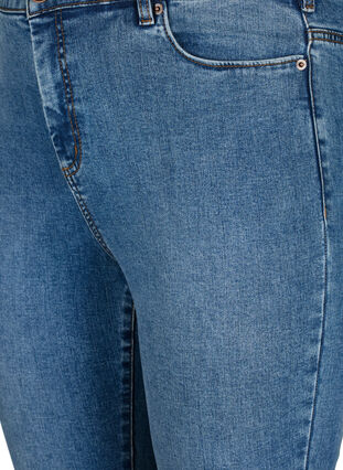 Zizzi Amy-farkut, joissa on korkea vyötärö ja hyvin kapea istuvuus, Blue denim, Packshot image number 2