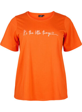Zizzi FLASH – kuviollinen t-paita, Orange.com, Packshot image number 0