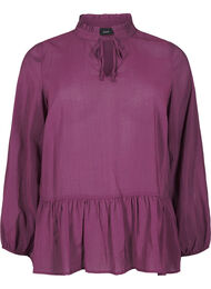 Viskoosipusero, jossa on peplum, Potent Purple