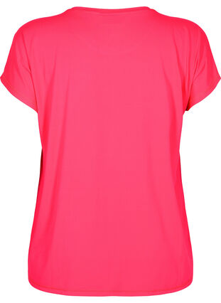 Zizzi Lyhythihainen t-paita treeniin, Neon Diva Pink, Packshot image number 1