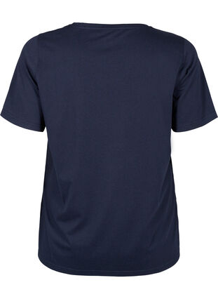 Zizzi FLASH – kuviollinen t-paita, Navy Bl Rose Gold, Packshot image number 1