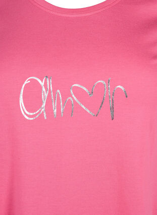 Zizzi FLASH – kuviollinen t-paita, Hot Pink Amour, Packshot image number 2