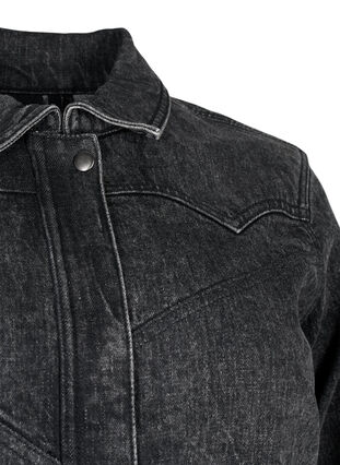 Zizzi Farkkutakki, jossa on piilotettu vetoketju, Dark Grey Denim, Packshot image number 2