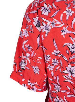 Zizzi FLASH – A-linjainen mekko painatuksella, Poinsettia Flower, Packshot image number 3