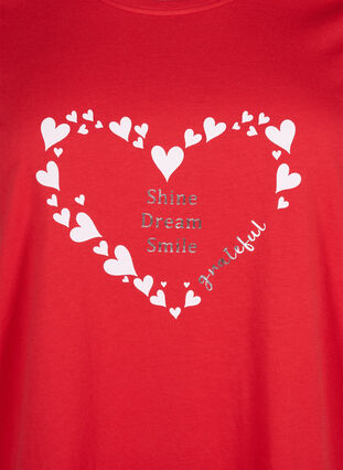 Zizzi FLASH – kuviollinen t-paita, High Risk Red Heart, Packshot image number 2