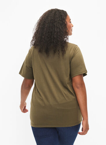 Zizzi FLASH – kuviollinen t-paita, Ivy Green, Model image number 1