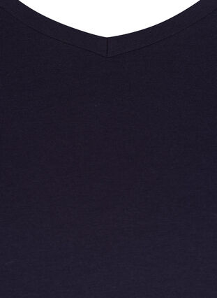 Zizzi Yksivärinen perus t-paita puuvillasta, Night Sky, Packshot image number 2