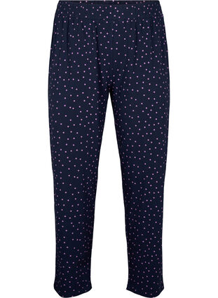 Zizzi Puuvillaiset pyjamahousut printillä, Night Sky Dot, Packshot image number 0