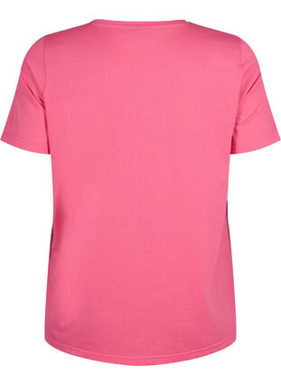 Zizzi FLASH – kuviollinen t-paita, Hot Pink Amour, Packshot image number 1