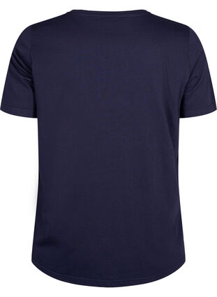 Zizzi FLASH – kuviollinen t-paita, Navy Blazer Bloom, Packshot image number 1