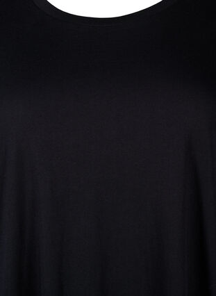 Zizzi Puuvillainen t-paitamekko, Black, Packshot image number 2