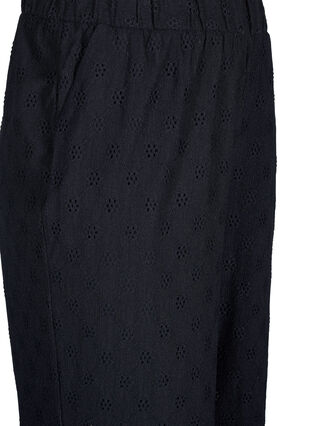 Zizzi Väljät housut, joissa on reikäkuvio, Black, Packshot image number 2