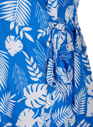 Zizzi Flash – Lyhythihainen kietaisumekko, Skydiver White AOP, Packshot image number 3