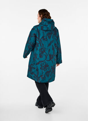 Zizzi Sadetakki kuviolla, Deep Teal Black, Model image number 1