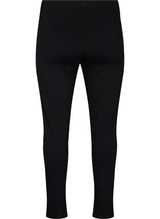 Zizzi Viskoosiset leggingsit etuhalkioilla, Black, Packshot image number 1