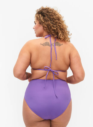 Zizzi Korkeavyötäröinen bikinien alaosa, Royal Lilac, Model image number 1