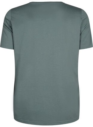 Zizzi FLASH – kuviollinen t-paita, Balsam Green Star, Packshot image number 1