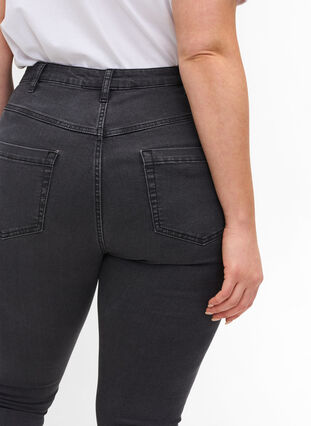 Zizzi Korkeavyötäröiset super slim Amy-farkut, Grey Denim, Model image number 2