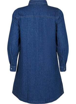 Zizzi Farkkumekko napeilla, Medium Blue Denim, Packshot image number 1