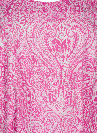 Zizzi Lyhythihainen puuvillamekko paisley-kuviolla, Shocking P. Paisley , Packshot image number 2