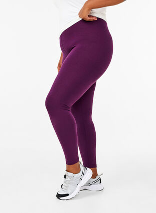 Zizzi Perusleggingssit viskoosista, Potent Purple, Model image number 0