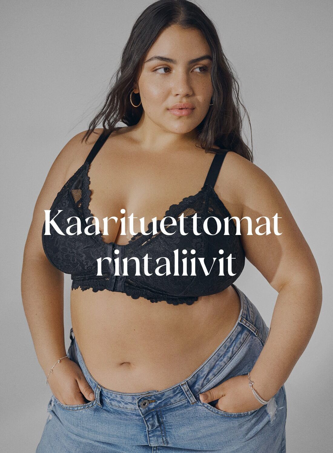 Kaarituettomat rintaliivit naisille - Isot koot - Koot 85E-115H - Zizzi